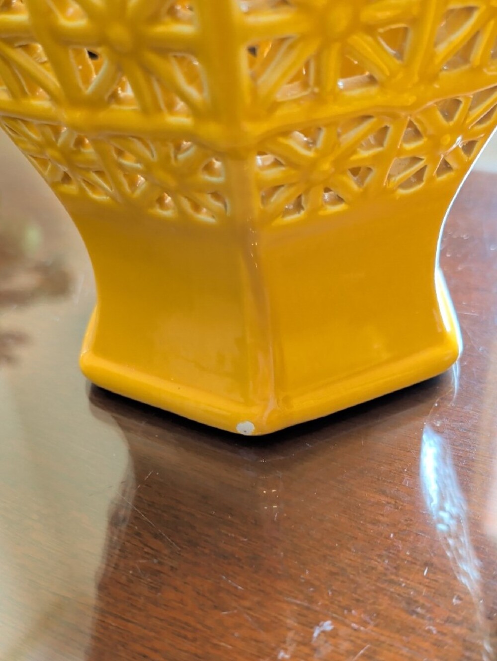 Lattice Temple Lidded Ginger Jar - Home Accents Yellow - Picture 5 of 11
